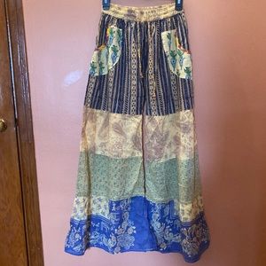 Bell Bottom Patchwork Pants NWOT